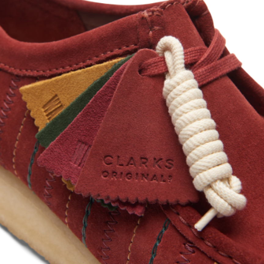 Clarks Wallabee Burgundy Combi - 26174512