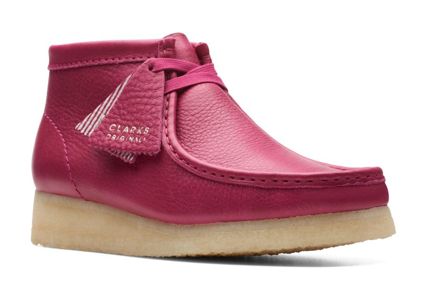 Clark - Wallabee Boot - Berry Leather (WOMEN'S) - 26173235
