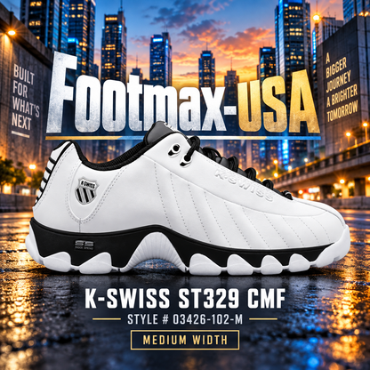 K-Swiss ST329 CMF - White / Black - 04326-102-M