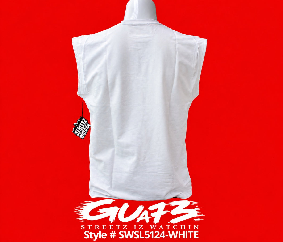 STREETZ IZ WATCHING GOAT 3 SLEEVELESS - SWSL5124-WHITE - MEN'S