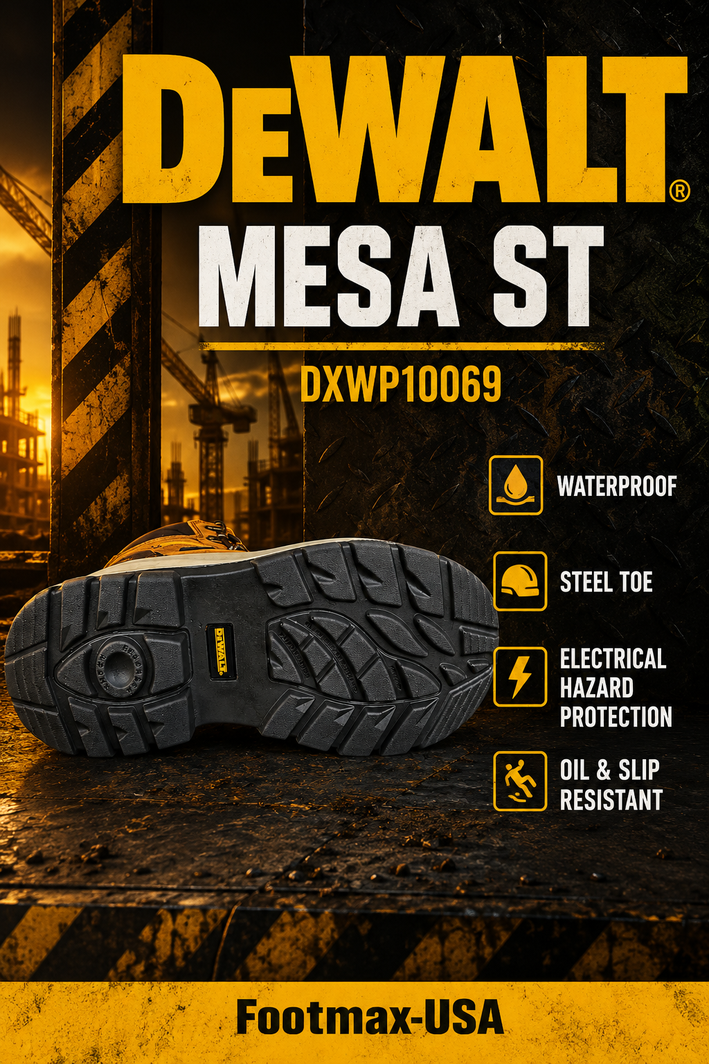 Dewalt Mesa ST - Steel Toe - Waterproof - Electrical Hazard - DXWP10069