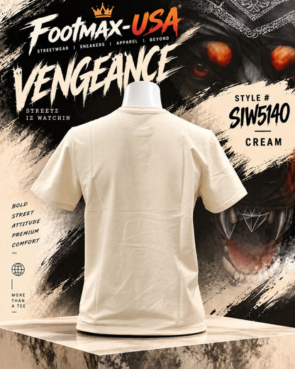 STREETZ IZ WATCHIN T-Shirt - Vengeance - Cream - Adults - SIW5140