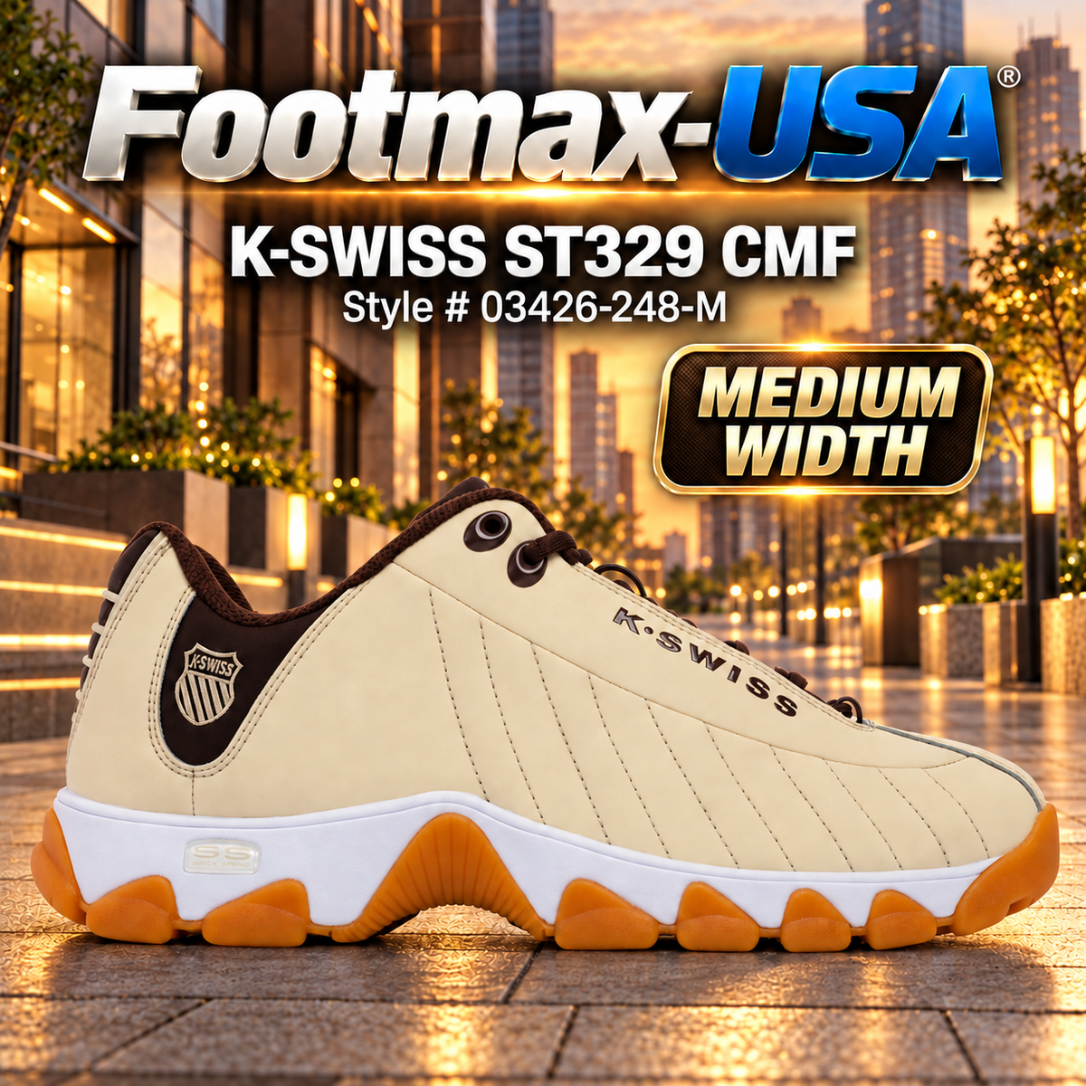 K-Swiss ST329 CMF - Wdwash / Choclat / Wt / Gum - 03426-248-M (Men's)