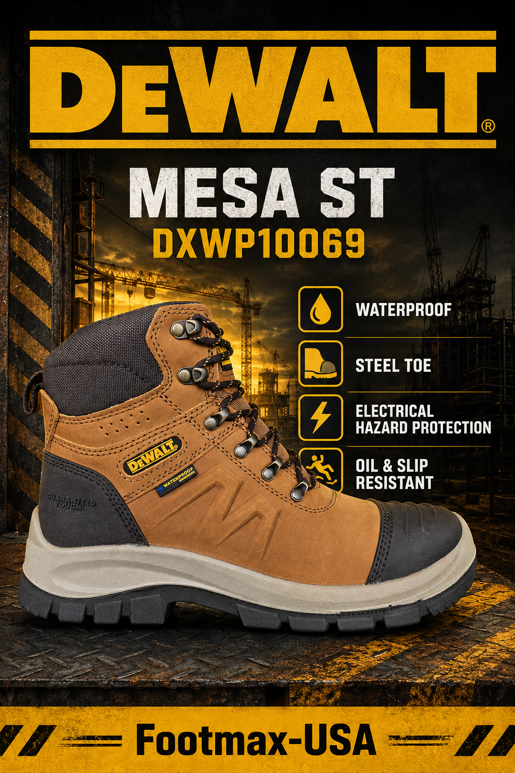 Dewalt Mesa ST - Steel Toe - Waterproof - Electrical Hazard - DXWP10069
