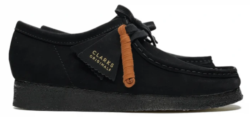 Clarks Originals Wallabee Lo Black Suede 26155519