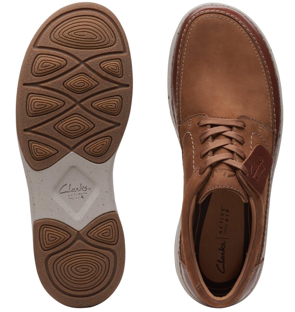 Clarks Nature 5 Lo - 26168613 -  Dark Tan Combi