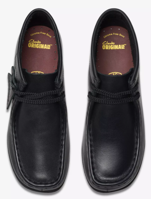 Clarks Wallabee Boot - 26168041 - KIDS / JUNIORS (BLACK LEATHER)
