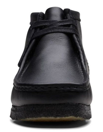 Clarks Wallabee Boot - Black Leather - 26155512 - Men's