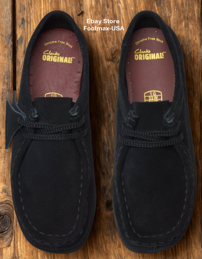 Clarks Kids / Juniors Wallabee - 26168038 -Black Suede