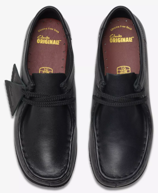 Clarks Wallabee Black Leather - 26168045 - KID'S / JUNIORS