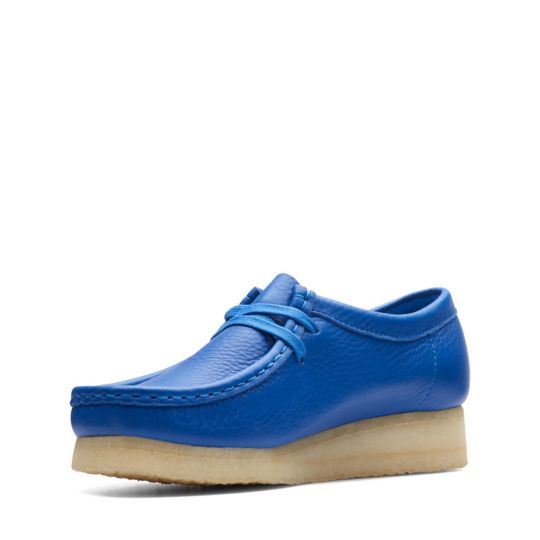 Clarks Wallabee Bright Blue WOMEN'S) - 26174009