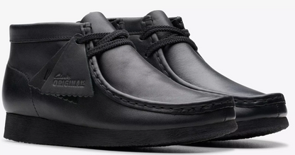 Clarks Wallabee Boot - 26168041 - KIDS / JUNIORS (BLACK LEATHER)