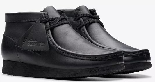 Clarks Wallabee Boot - 26168041 - KIDS / JUNIORS (BLACK LEATHER)