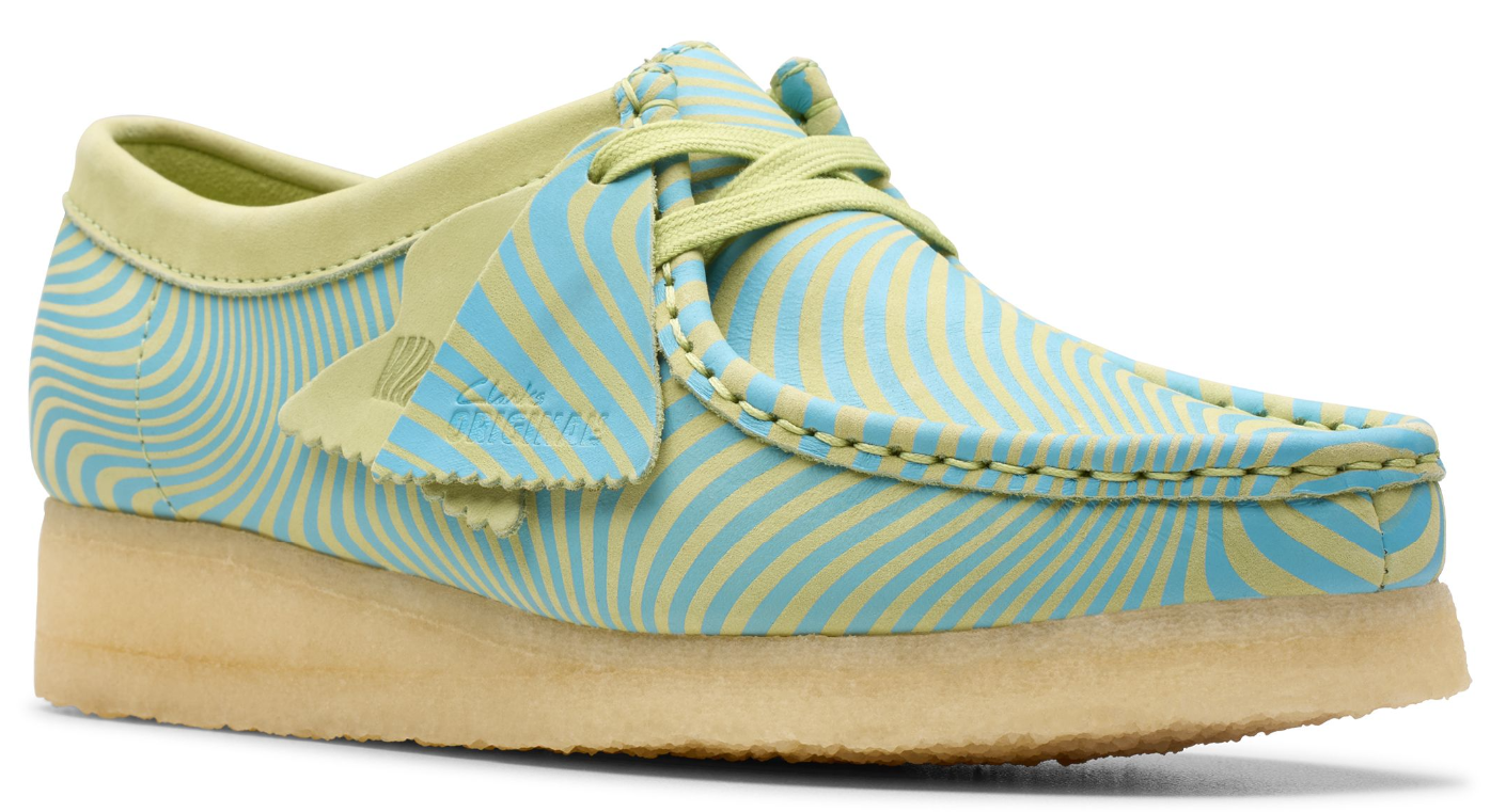 Clarks Wallabee -26175834 - Blue / Lime Print (Women's)