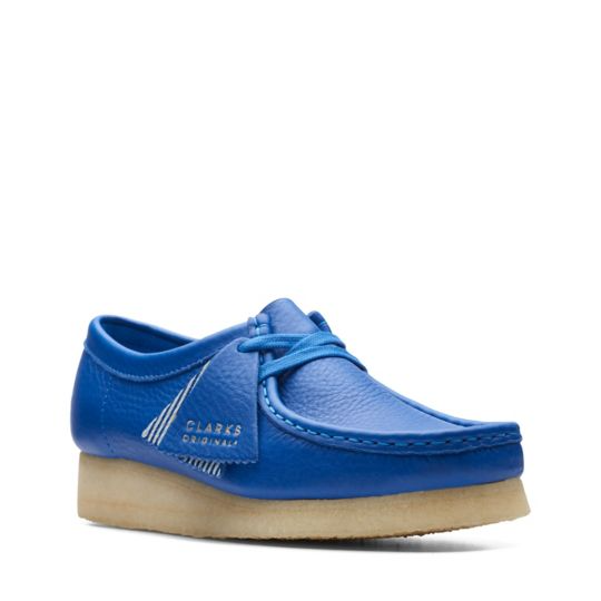 Clarks Wallabee Bright Blue WOMEN'S) - 26174009
