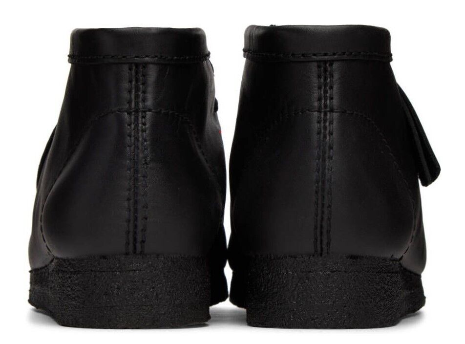 Clarks Wallabee Boot - Black Leather - 26155512 - Men's