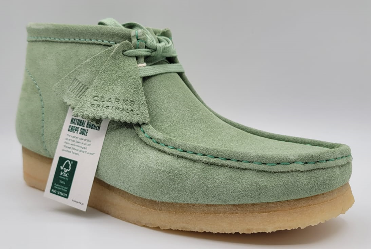 Clarks Wallabee Boot - Green Suede (26169732)