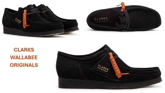 Clarks Originals Wallabee Lo Black Suede 26155519
