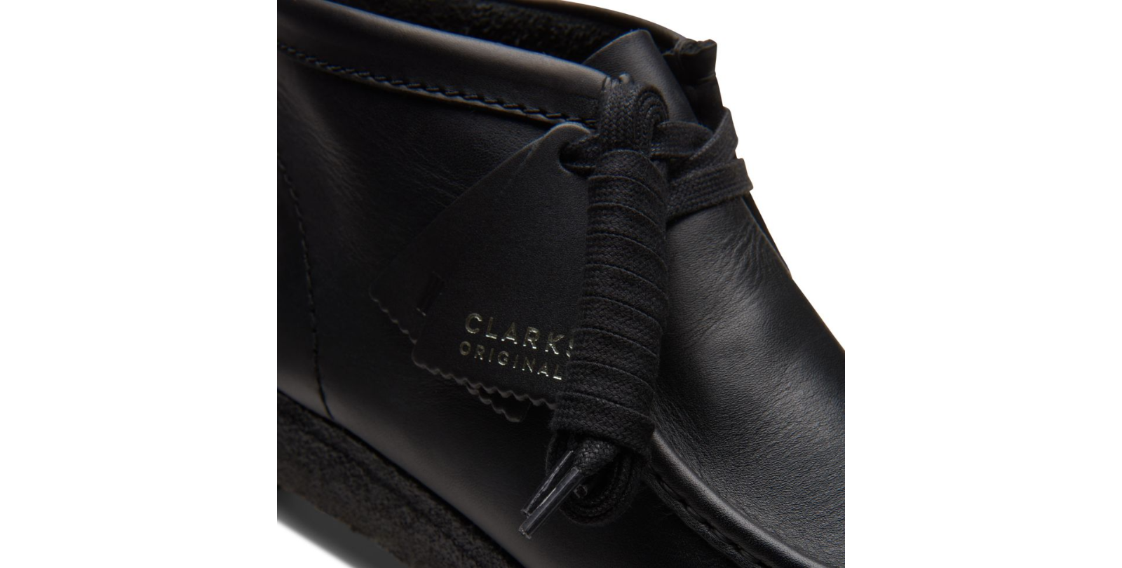 Clarks Wallabee Boot - Black Leather - 26155512 - Men's