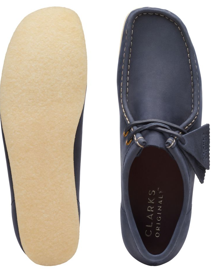 Clarks Wallabee - 26174515 - Navy Leather - Adults