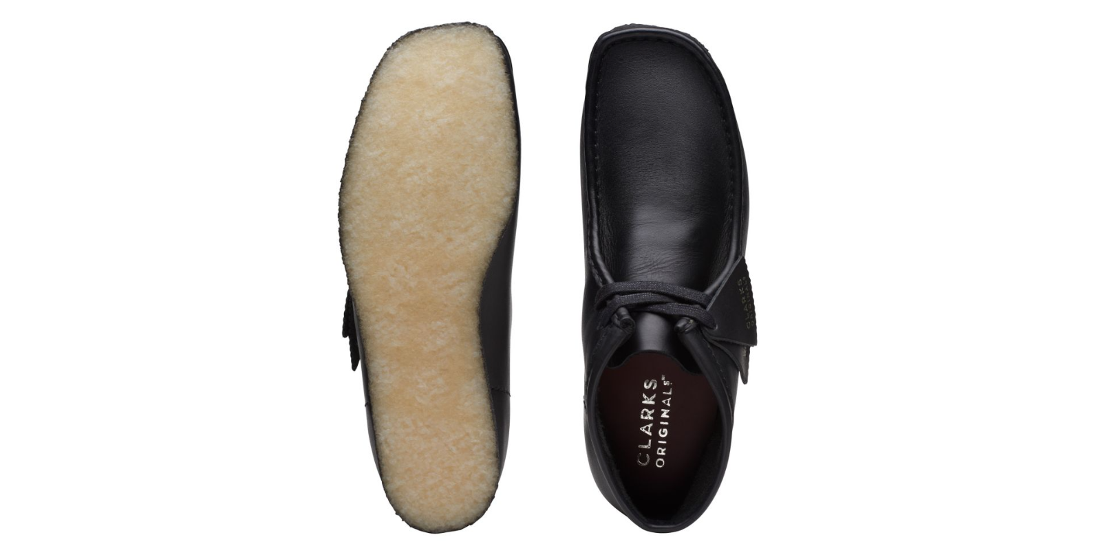 Clarks Wallabee Boot - Black Leather - 26155512 - Men's
