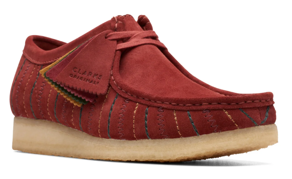 Clarks Wallabee Burgundy Combi - 26174512