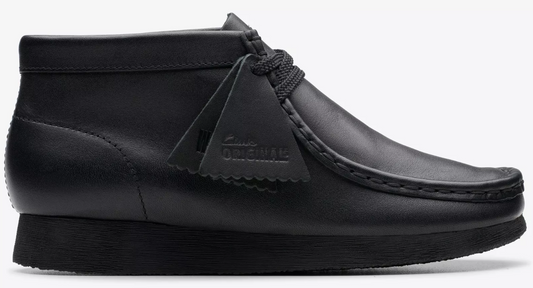 Clarks Wallabee Boot - 26168041 - KIDS / JUNIORS (BLACK LEATHER)