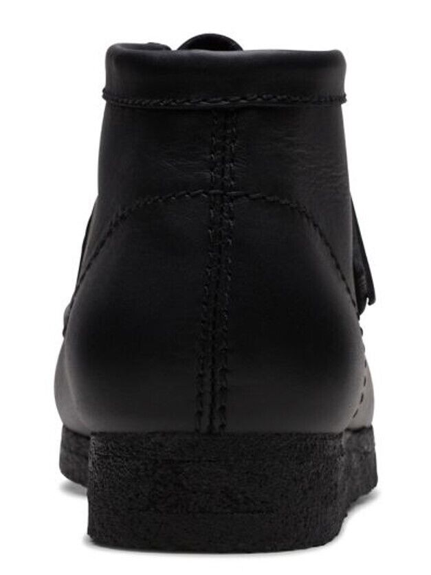 Clarks Wallabee Boot - Black Leather - 26155512 - Men's