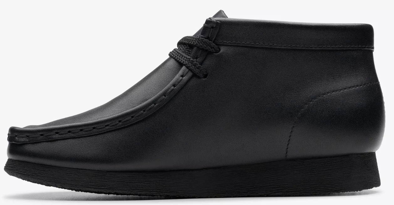 Clarks Wallabee Boot - 26168041 - KIDS / JUNIORS (BLACK LEATHER)