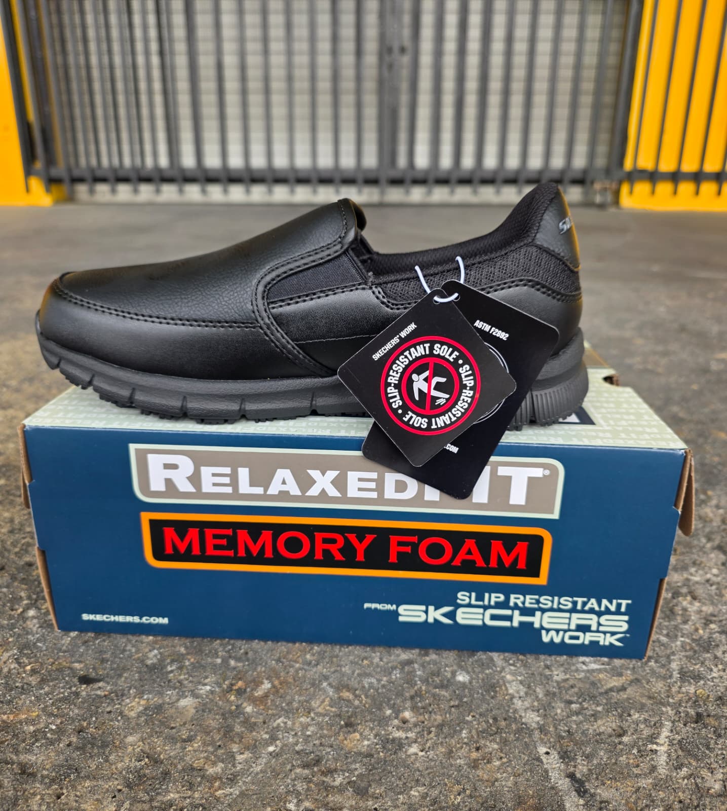 Skechers Annod - 77236 Black - Slip Resistant - Work - Women's