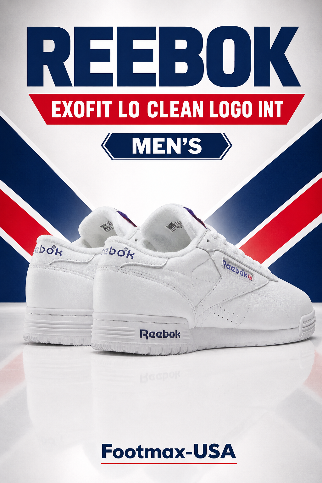 Reebok Exofit Lo Clean Logo Int. - 100000169 - White / Royal (Men's)