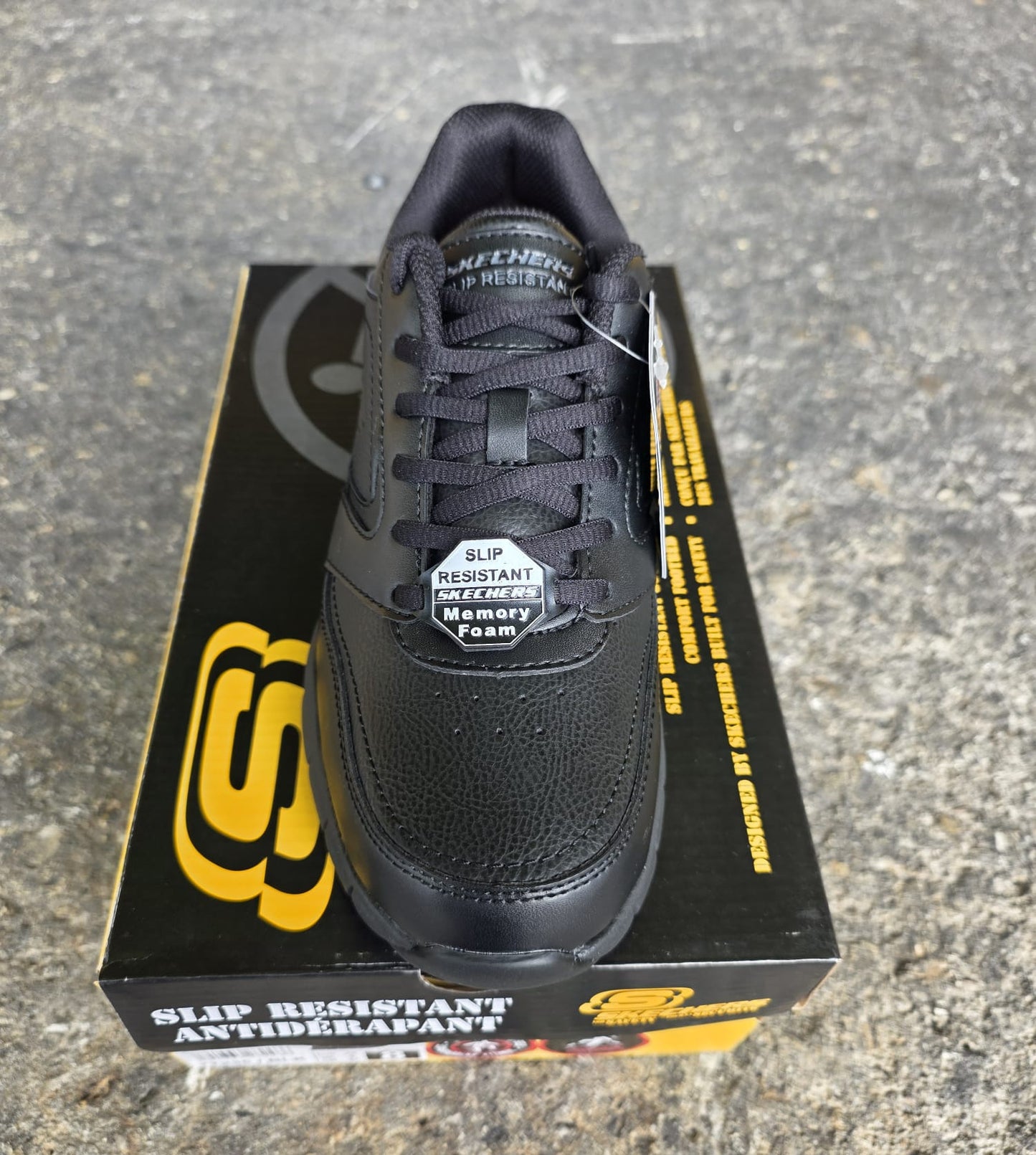 Skechers Wyola - 77235 Black - Slip Resistant- Work - Women's