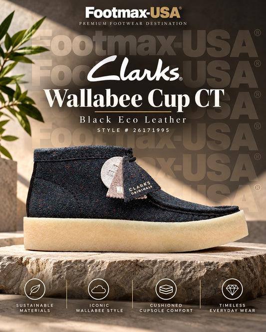 Clarks Wallabee Cup BT - 26171995 - Black Eco Leather