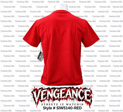 STREETZ IZ WATCHIN T-SHIRT - VENGEANCE - SIW5140-RED - MEN'S