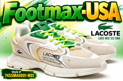 Lacoste L003 NEO  123 1 SMA / 745SMA0001-WG1 / OFF WHITE/GREEN
