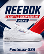 Reebok Exofit Lo Clean Logo Int. - 100000169 - White / Royal (Men's)