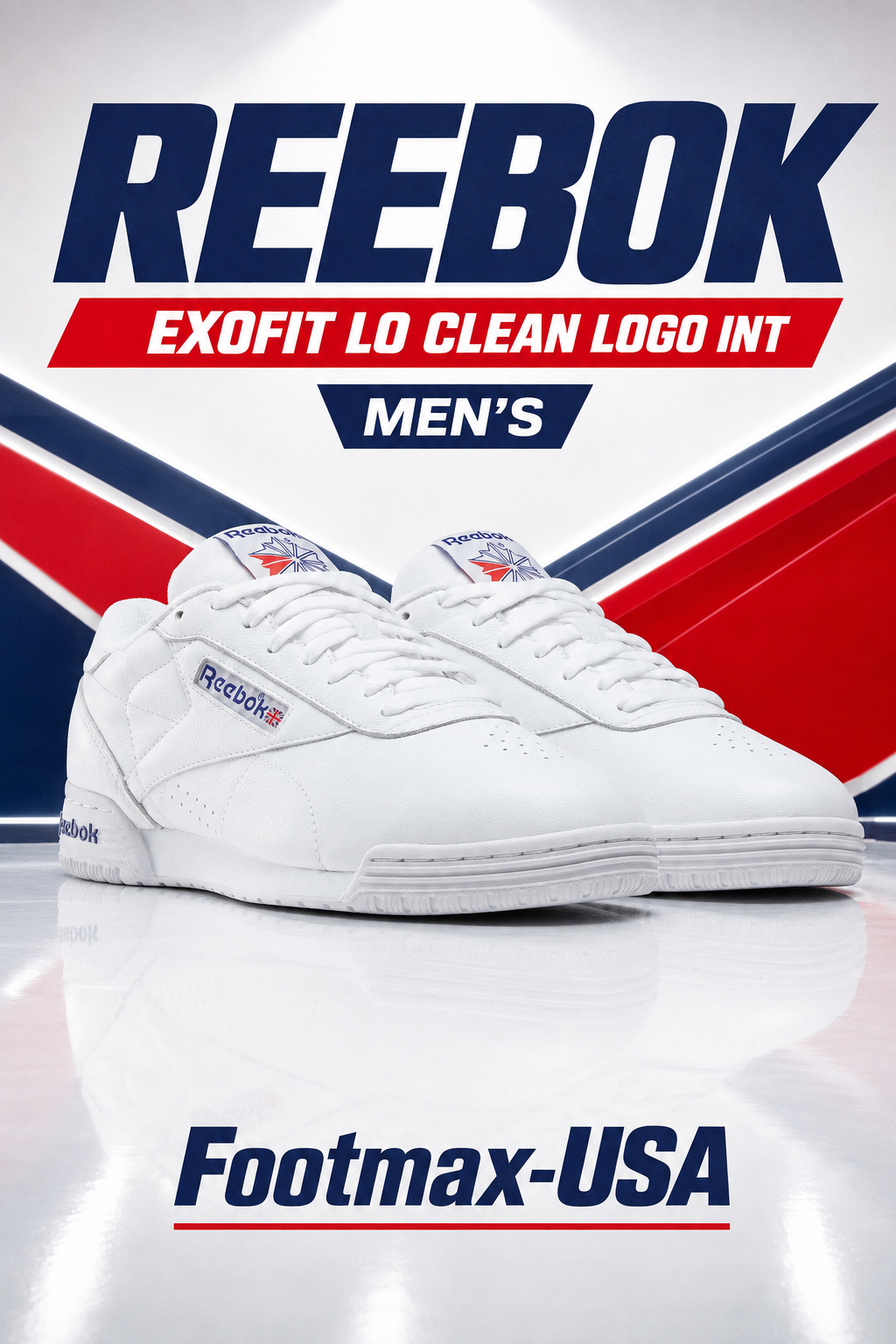 Reebok Exofit Lo Clean Logo Int. - 100000169 - White / Royal (Men's)