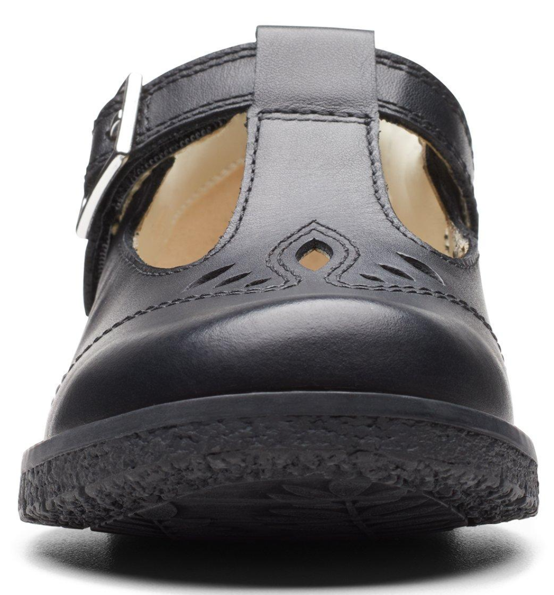 Clarks Comet Step (Kids Size) 26175278 - Black Leather