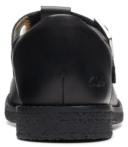 Clarks Comet Step (Kids Size) 26175278 - Black Leather