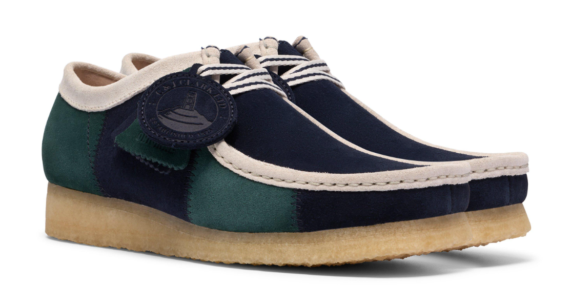 Clarks Wallabee Lo - 26185545 - Blue / Green Stripe