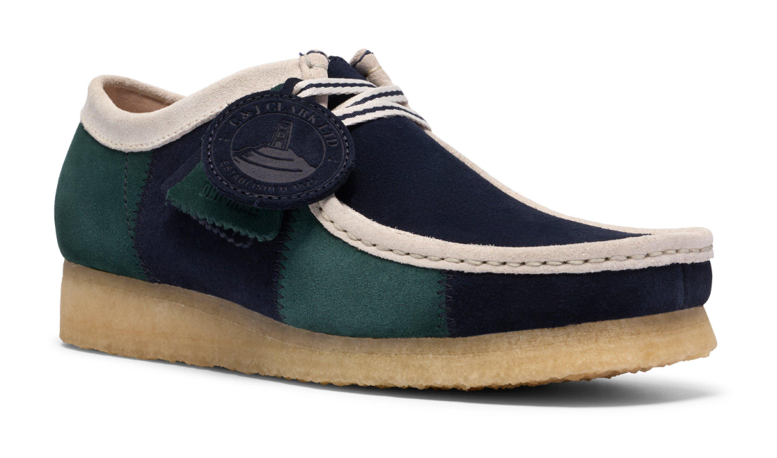 Clarks Wallabee Lo - 26185545 - Blue / Green Stripe