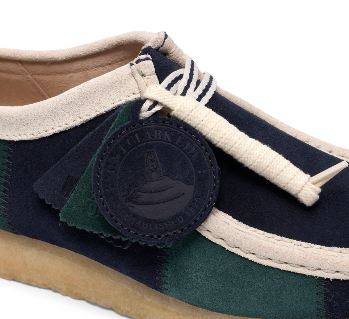 Clarks Wallabee Lo - 26185545 - Blue / Green Stripe