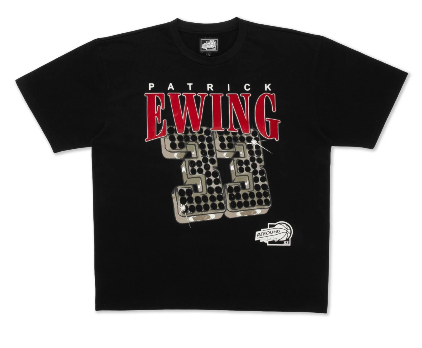 Patrick Ewing 33 Rhinestone T-Shirt (RBETIC03-001)