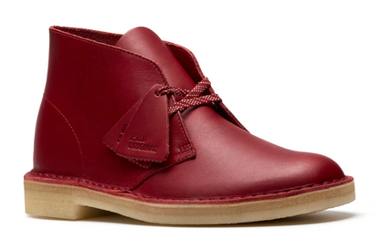 Clarks Desert Boot - Dark Red Leather - 26182825