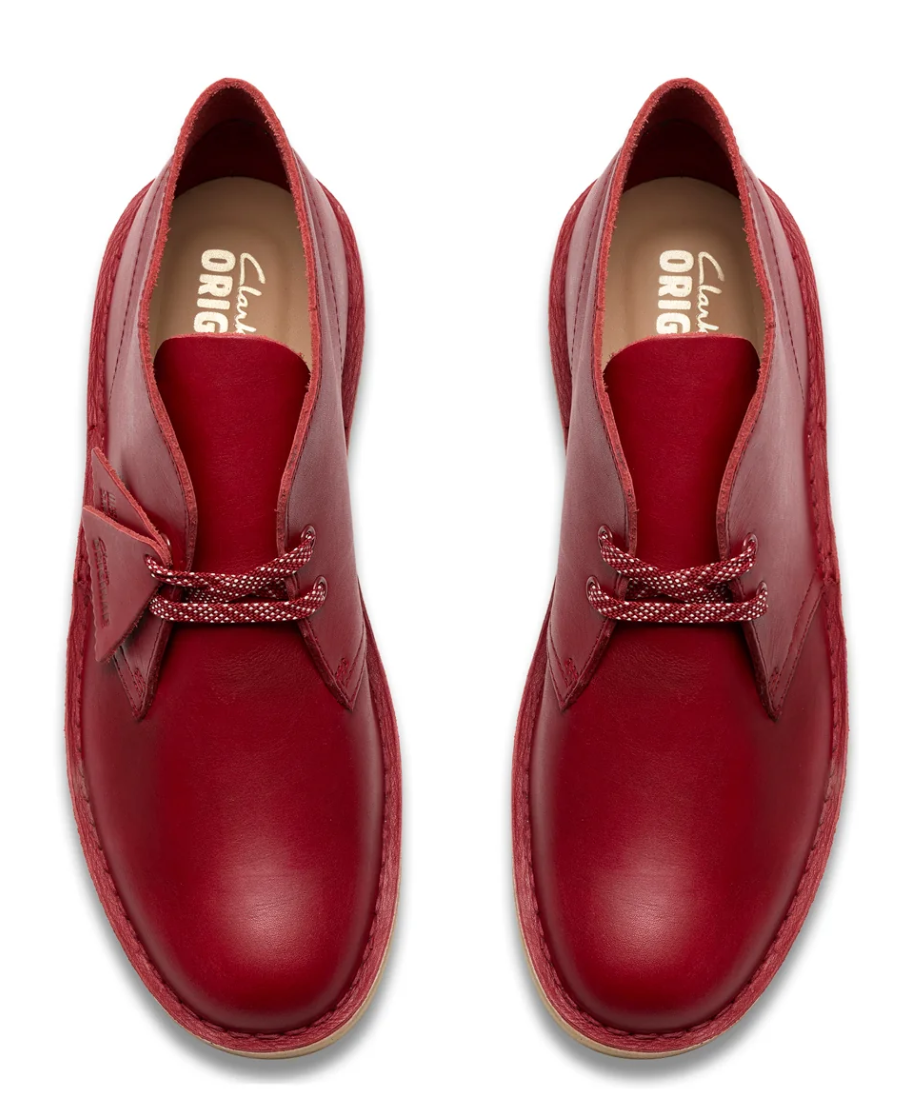 Clarks Desert Boot - Dark Red Leather - 26182825
