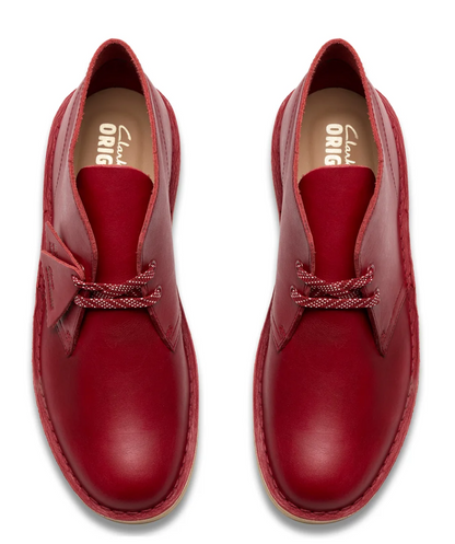 Clarks Desert Boot - Dark Red Leather - 26182825