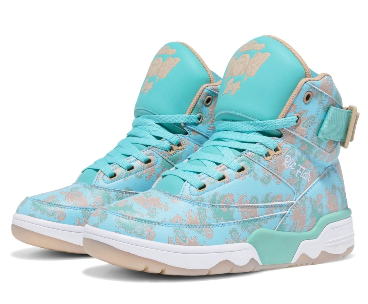 Patrick Ewing 33 HI x RIC FLAIR - Teal / White - 1EWRF026-176