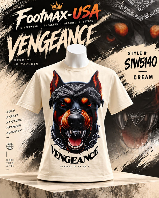 STREETZ IZ WATCHIN T-Shirt - Vengeance - Cream - Adults - SIW5140