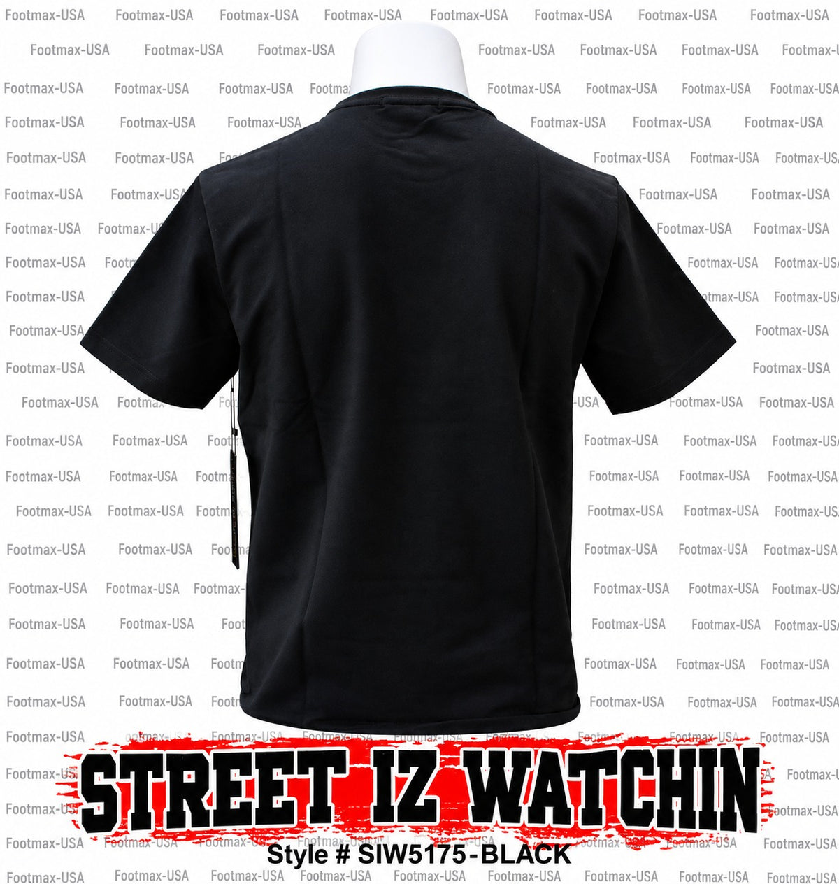 STREETZ IZ WATCHIN T-SHIRT - SIW5175-BLACK - MEN'S