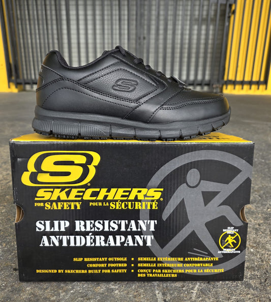 Skechers Wyola - 77235 Black - Slip Resistant- Work - Women's